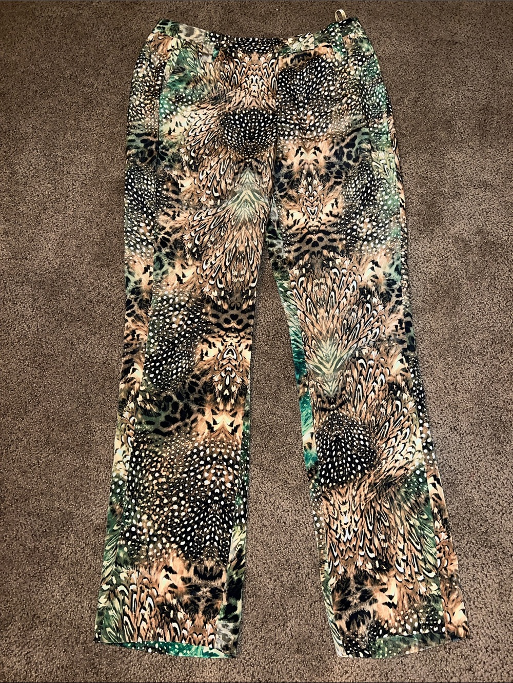 Paige Silk Animal Print Trousers Pants size 4